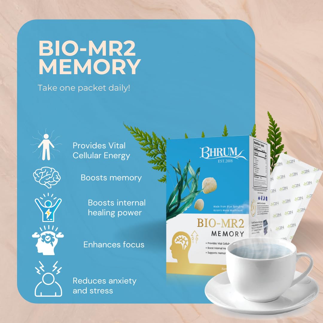Bhrum Bio-MR2 Memory 180g Mushroom Healthy Drink Powder 6.3 Ounces