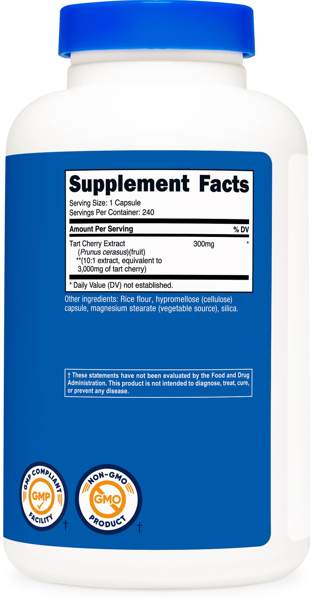 Nutricost Tart Cherry Extract 3000mg Equivalent (from 300mg of 10:1 Extract), 240 Vegetarian Capsules - Gluten Free, Non-GMO (Pack of 2)