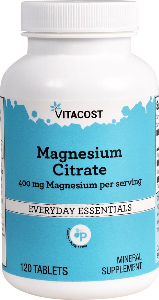 Vitacost Brand Magnesium Citrate 400 mg per Serving Tablets, 120 Tablets