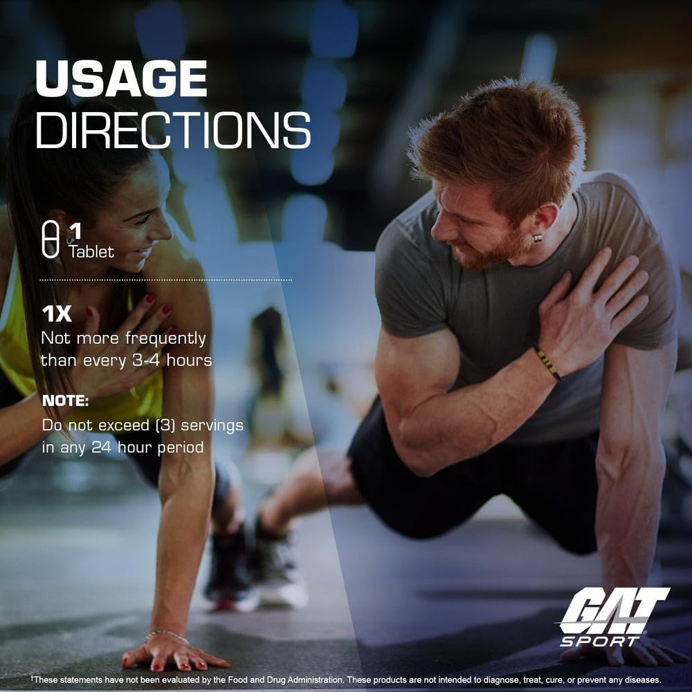 GAT SPORT Caffeine Tablets, 100 Tablets