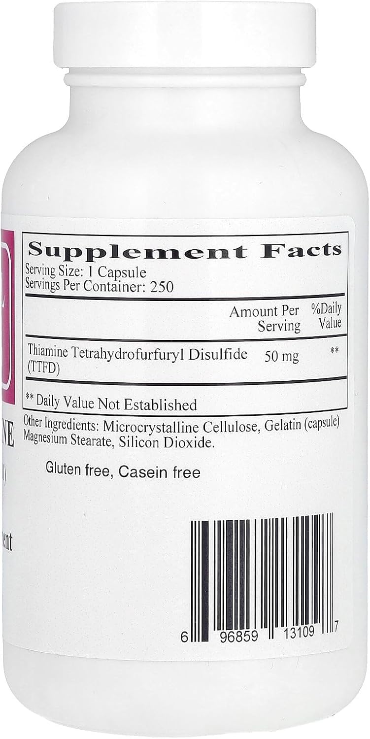 Ecological Formulas Allithiamine Vitamin B1 Capsule, 250 Count