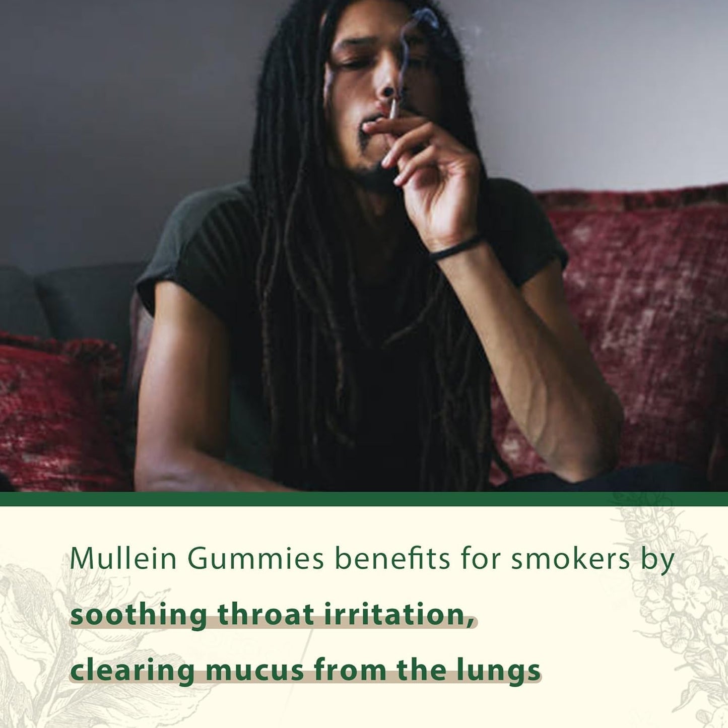 NEVISS Mullein Gummies for Lungs 120 Count