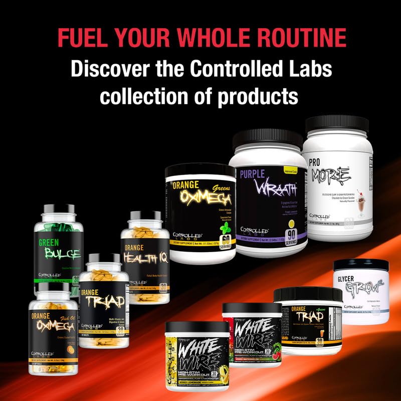 CONTROLLED LABS White Wire High-Stim Pre-Workout Powder 14.2 Ounce