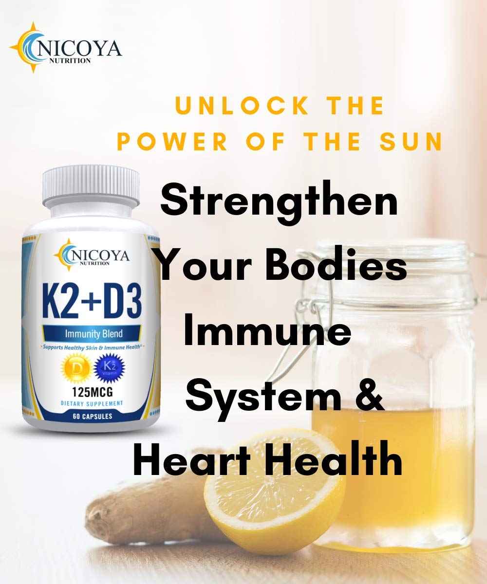 Nicoya Nutrition Vitamin K2 D3 5,000 IU Softgels, 60 count