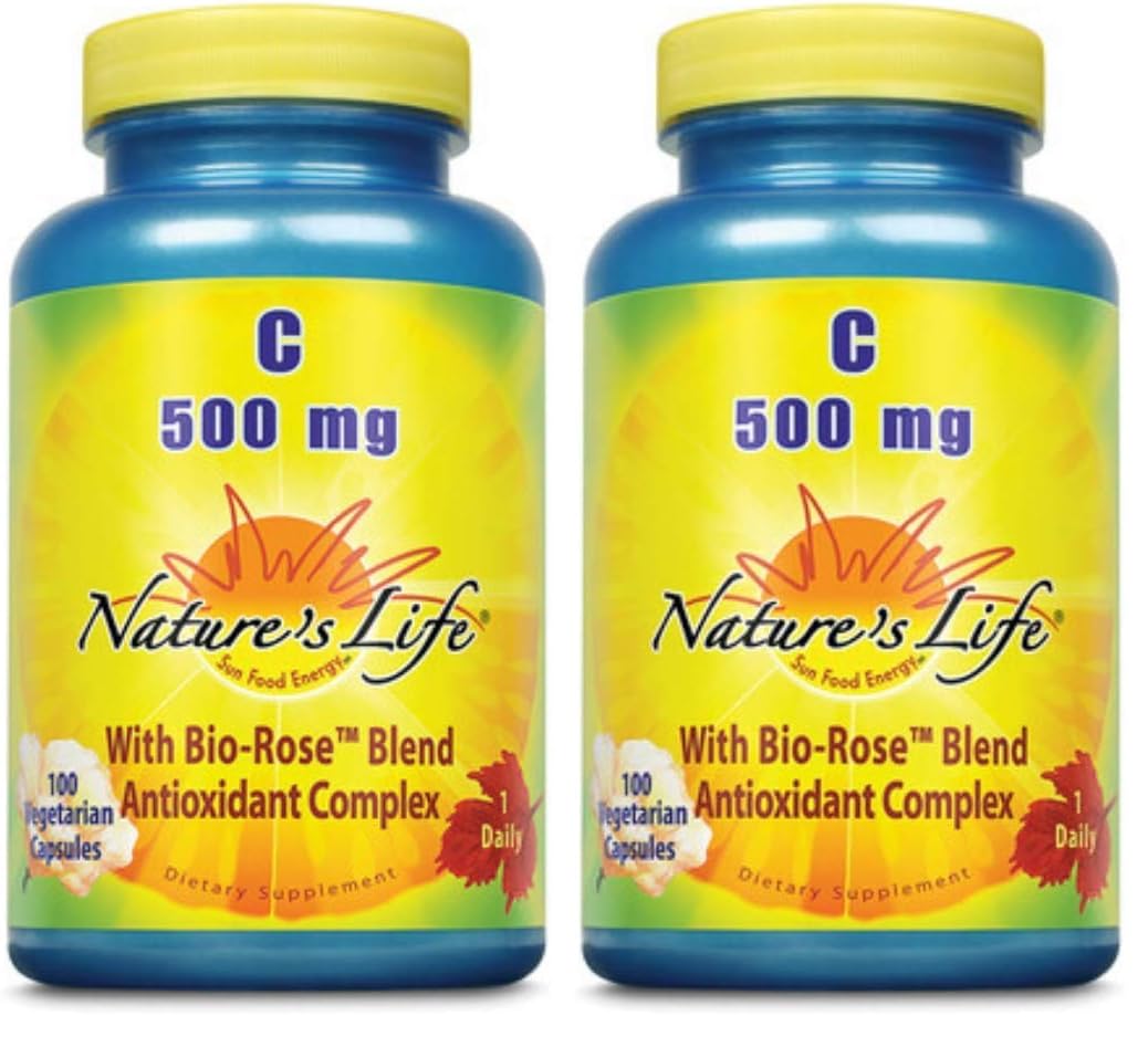 Nature's Life Vitamin C 500 mg Capsules, 200 Count