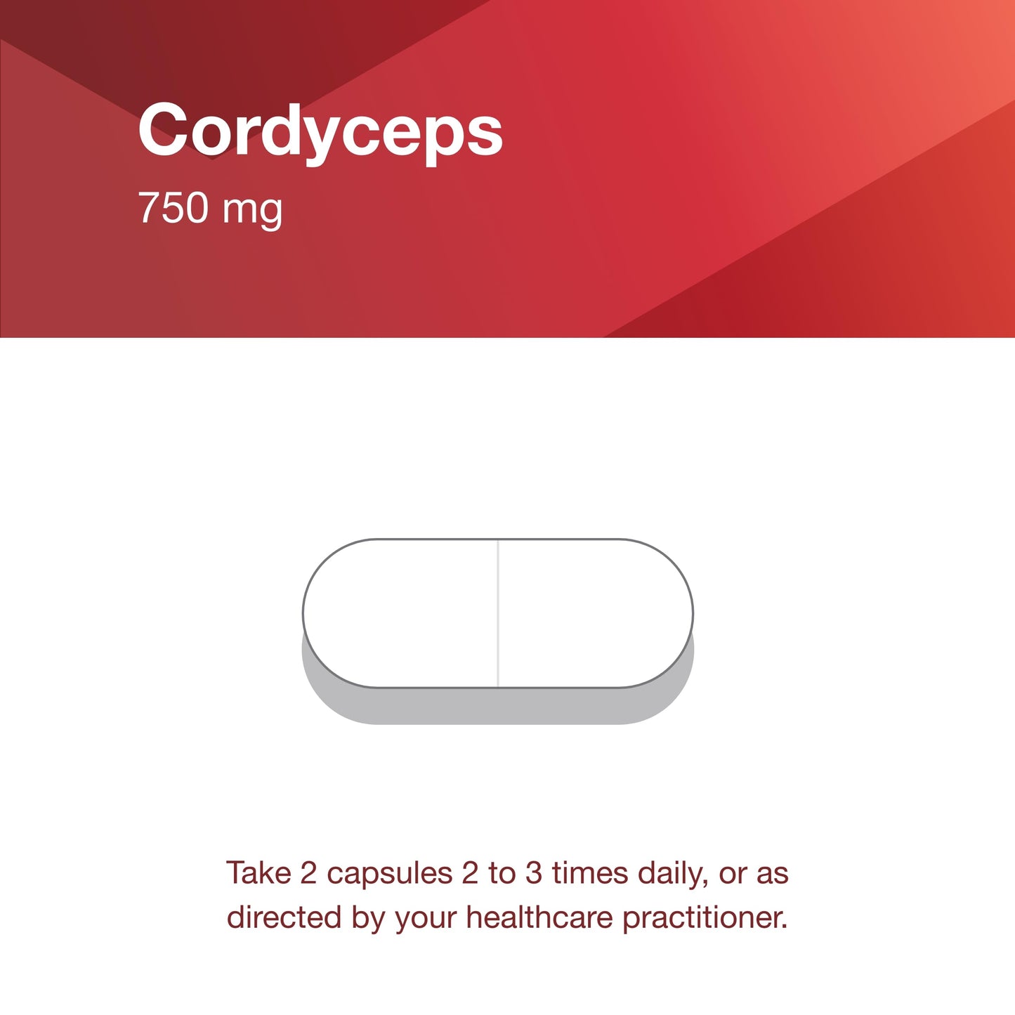Protocol for Life Balance Cordyceps 750mg Capsules for Immune Support and Vascular Health, Non-GMO, 90 Veg Caps