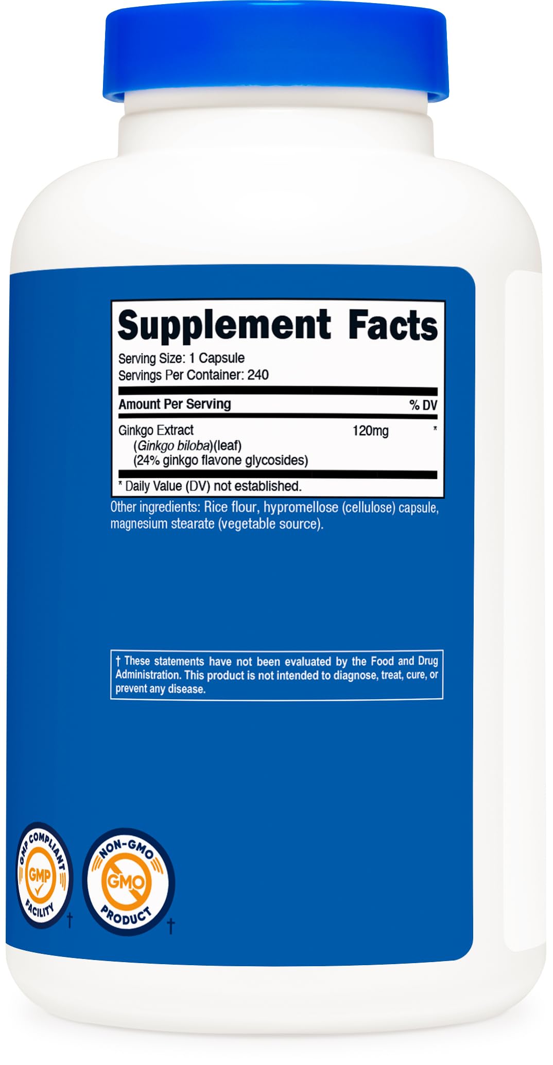 Nutricost Ginkgo Biloba 120mg, 240 Capsules