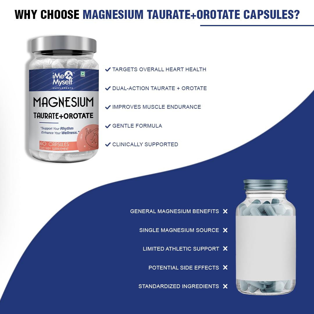 iMeMyself Magnesium Taurate & Orotate Capsules 60 Veg Capsules