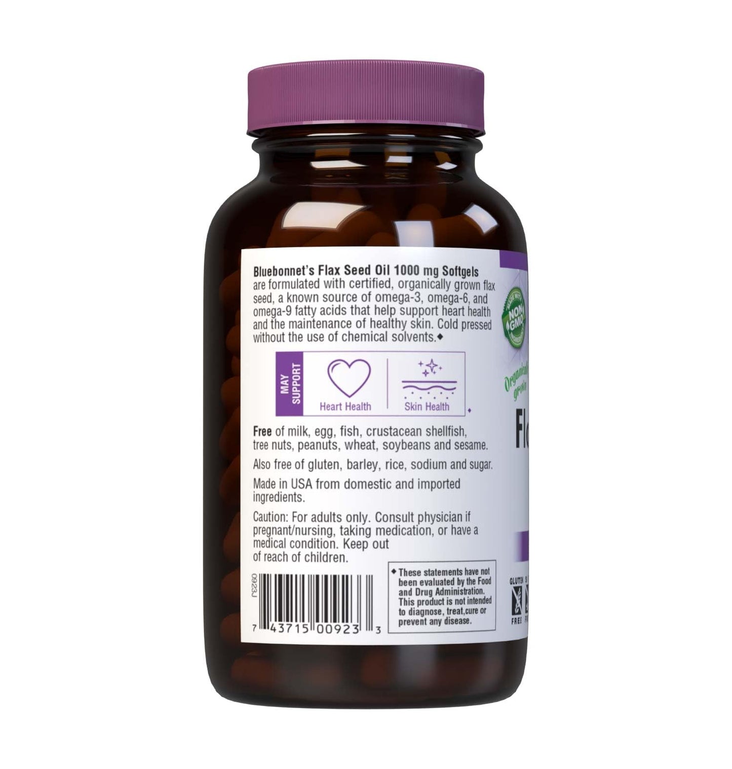 BlueBonnet Flax Seed Oil 250 Softgels
