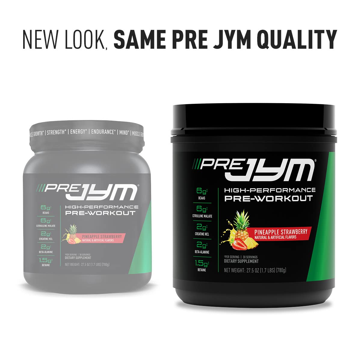 JYM Supplement Science Pre JYM Pineapple Strawberry Pre Workout Powder, 27 Servings