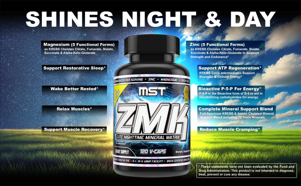 MST ZMK Zinc & Magnesium Krebs Chelates Capsules 120