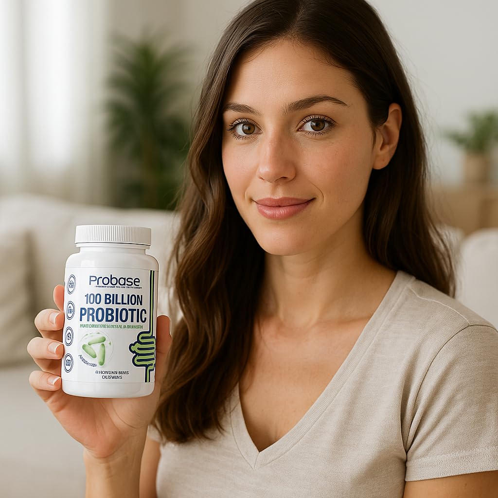 Probase Nutrition Probiotic Capsule, 30 Count, 100 Billion CFU, 10 Strains with Prebiotics
