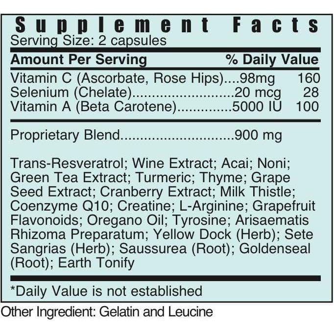 Systemic Formulas ROX Super Antioxidant with Resveratrol, 60 Capsules
