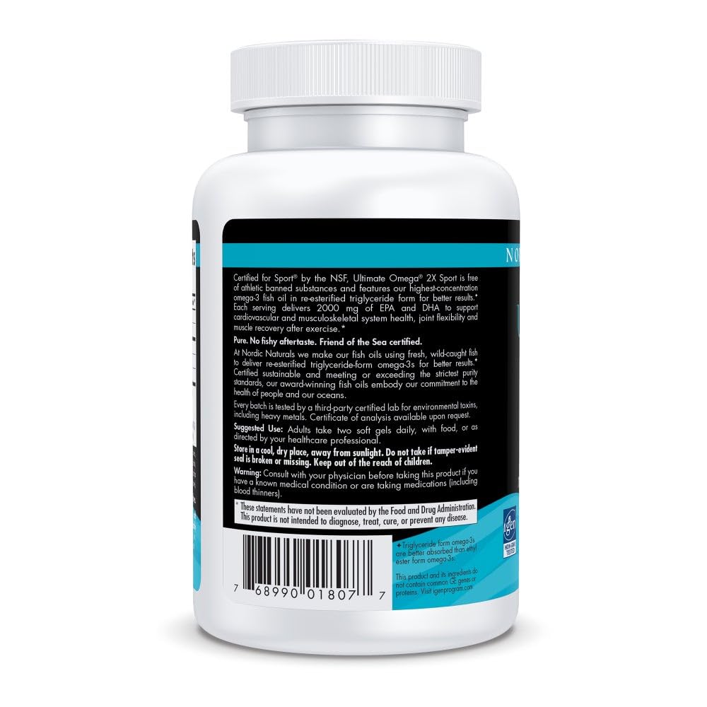 Nordic Naturals Ultimate Omega Sport 2X Softgels 60 Count
