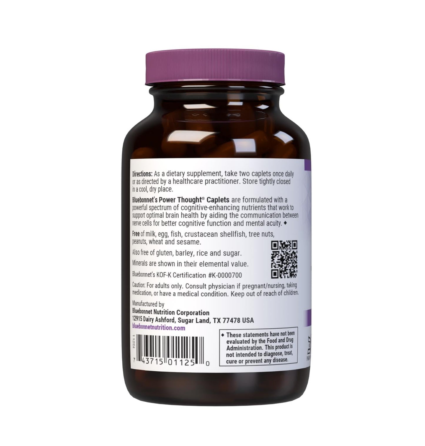 BlueBonnet Power Thought Nootropic Brain Support Capsule 90 Count