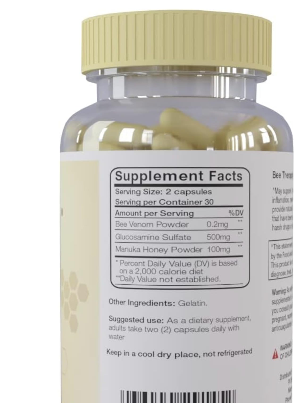 Generic Bee Venom Therapy XDietary Supplement Capsules 1 Count