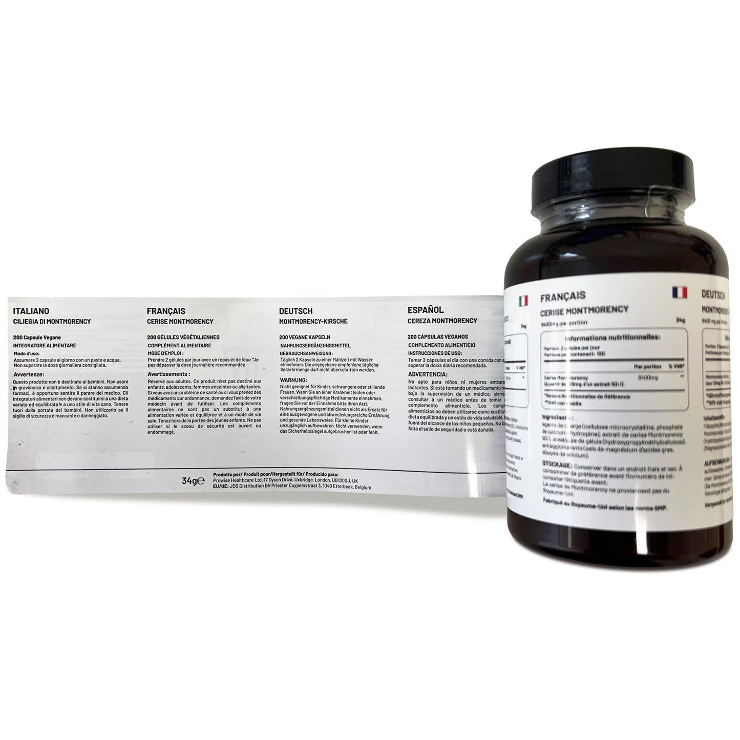 PH PROWISE Healthcare Montmorency Cherry 6400mg Tart Cherry Capsules, 200 Count