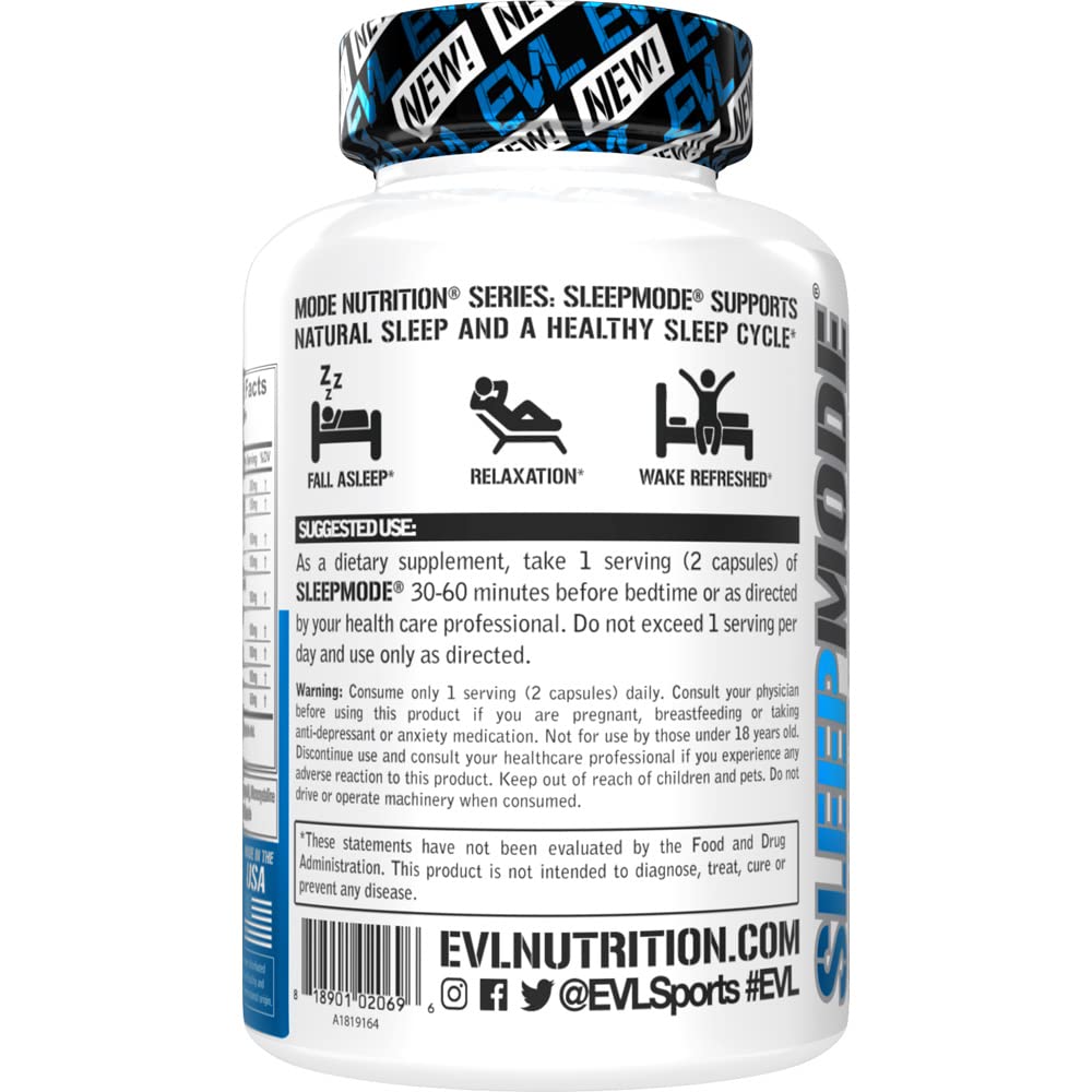 Evlution Herbal Complex Sleep Supplements Capsules 60 Count