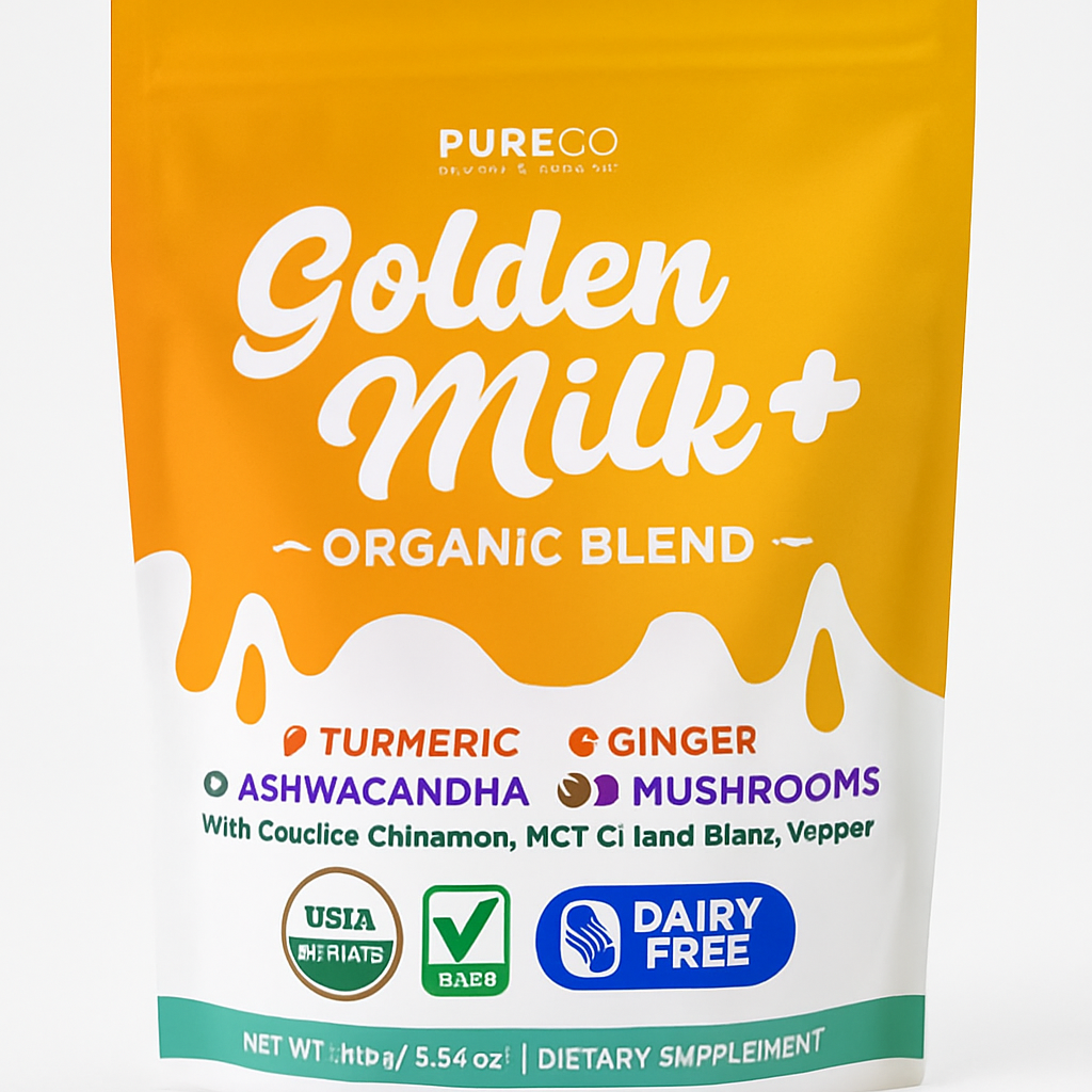 Pure Co Golden Milk Powder Organic Blend - Turmeric Latte, Pack 1