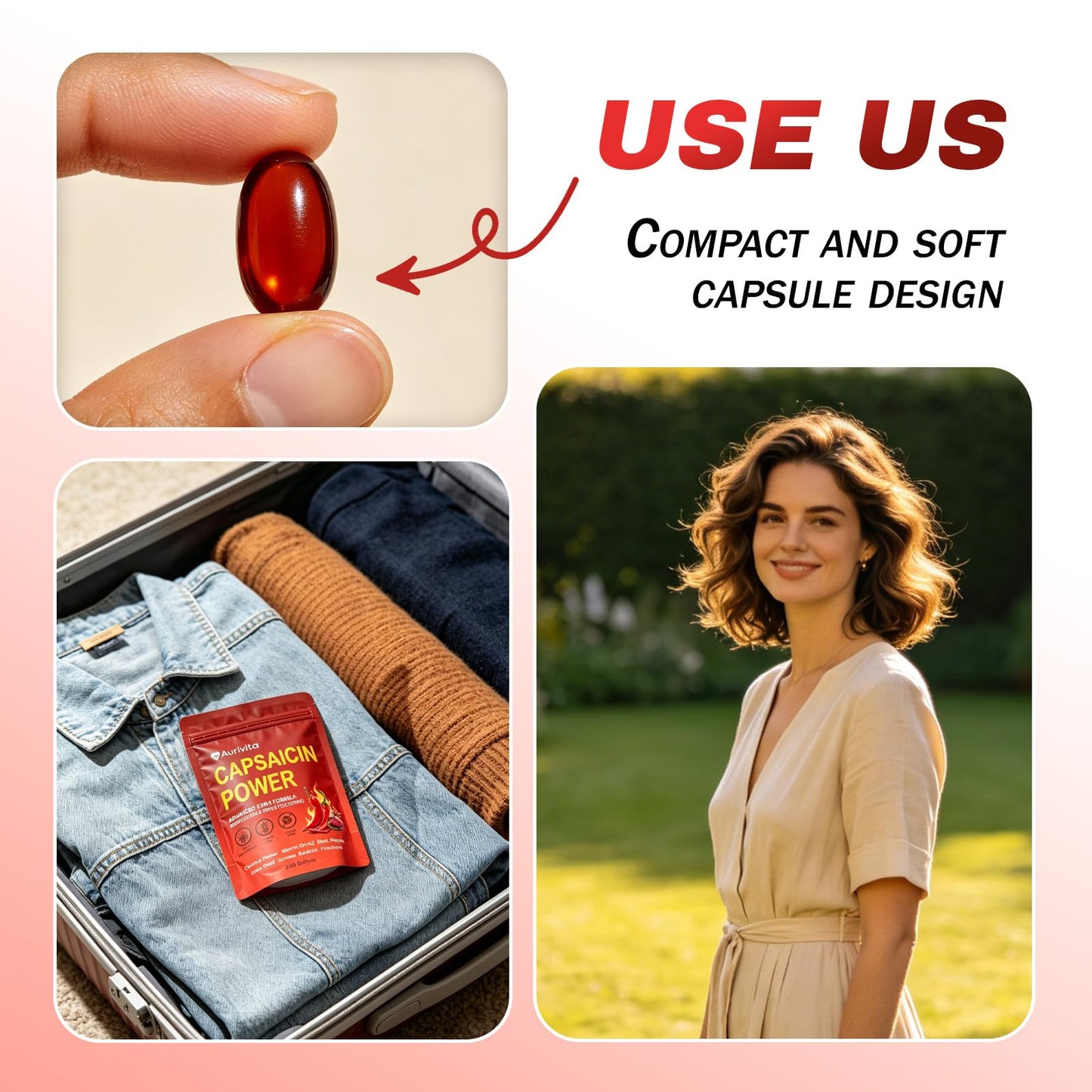 CURAIY Aurivita Capsaicin Softgels 240 Count