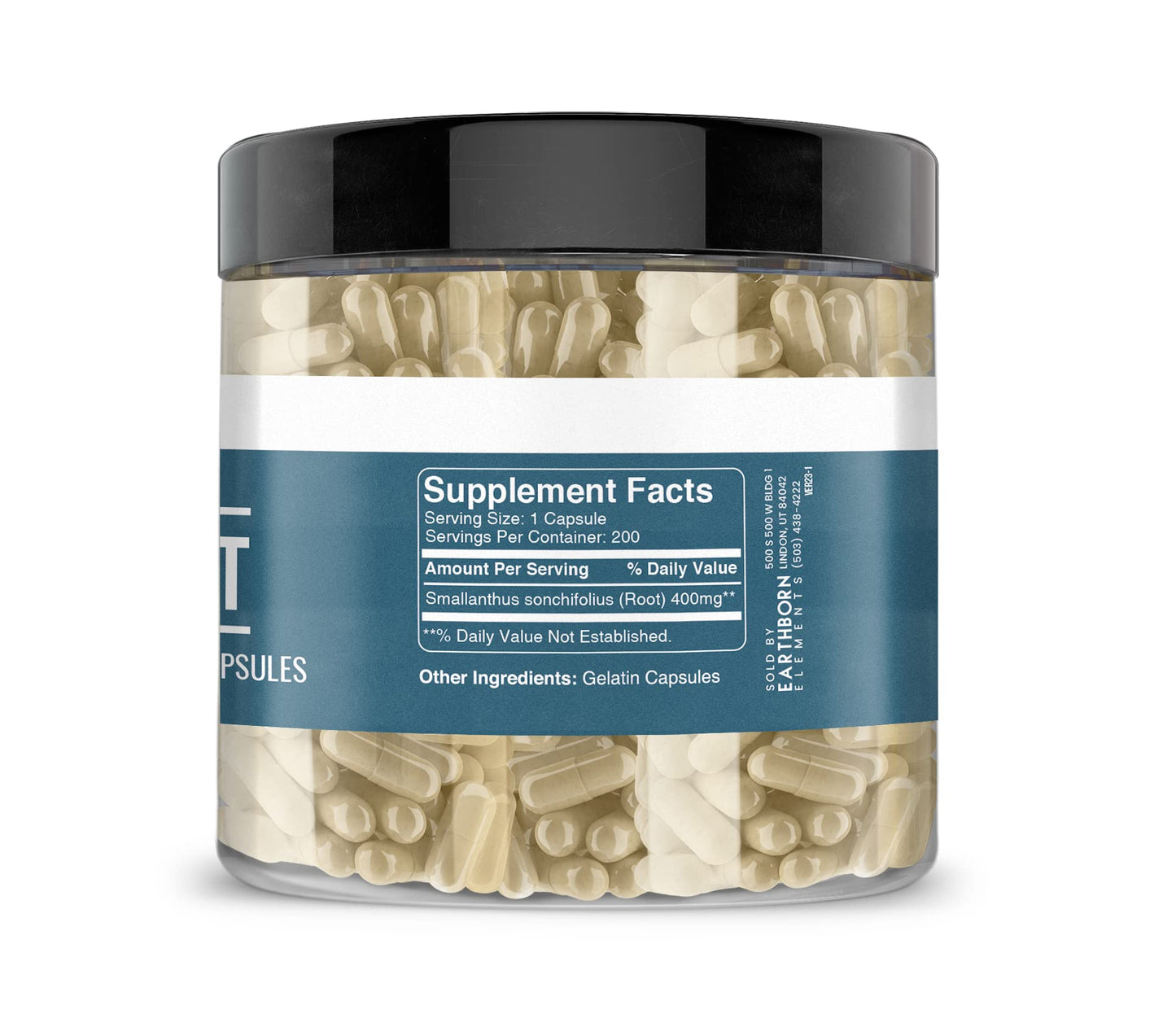 Earthborn Elements Psyllium Husk and Yacon Root Bundle, 200 Capsules