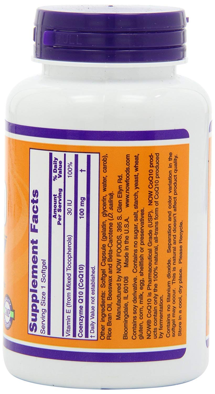 NOW Foods Coq10 100mg Softgels, 150 Count