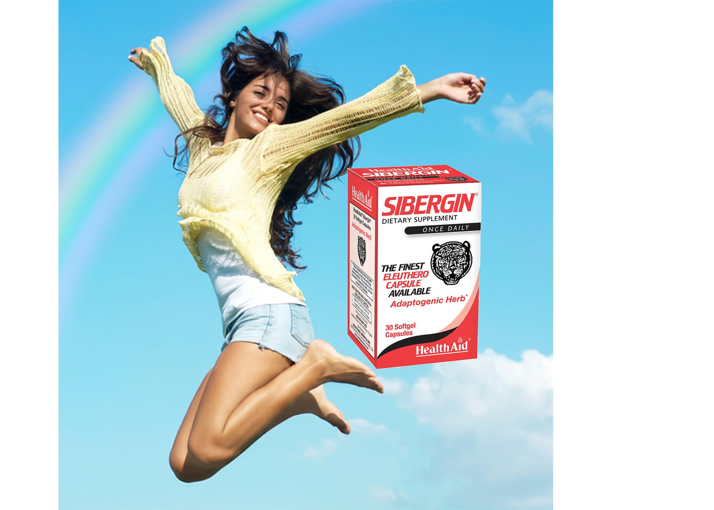 HealthAid Sibergin Siberian Eleuthero (Eleutherococcus senticosus) Capsules 30 Count