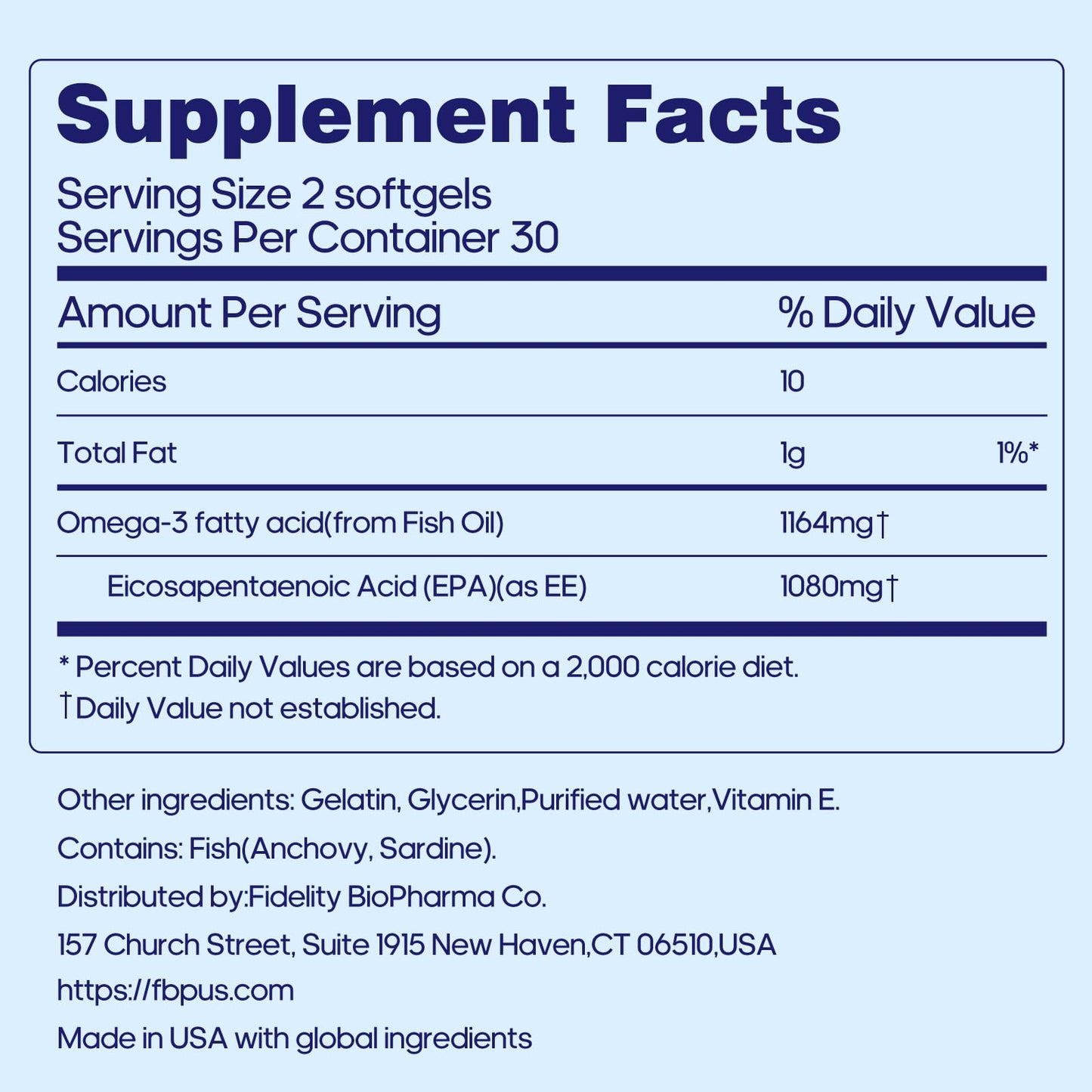 Anhoa Omega 3 Fish Oil Softgels 60 Count