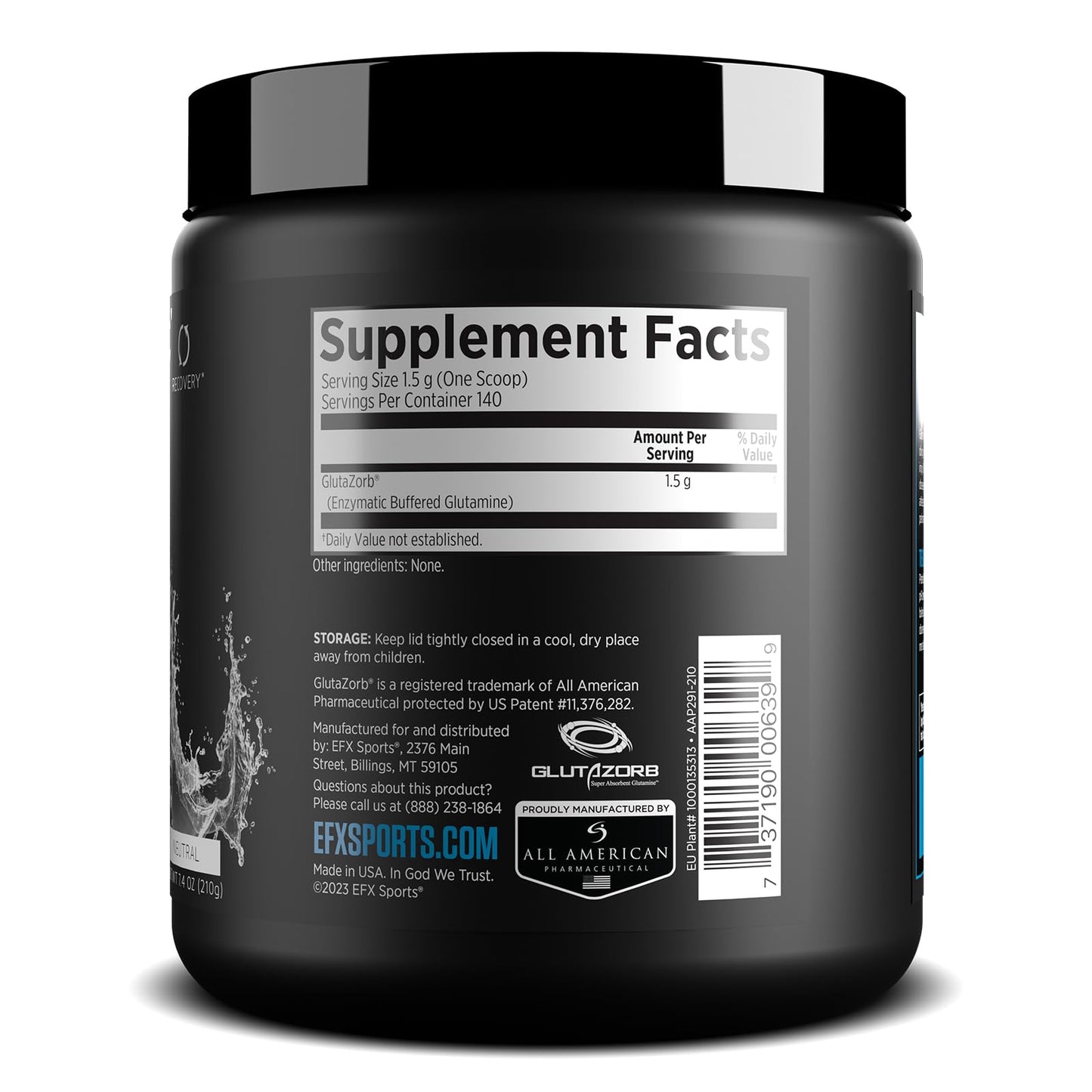 EFX Sports Training Ground Glutazorb Powder, 7.4 Ounce
