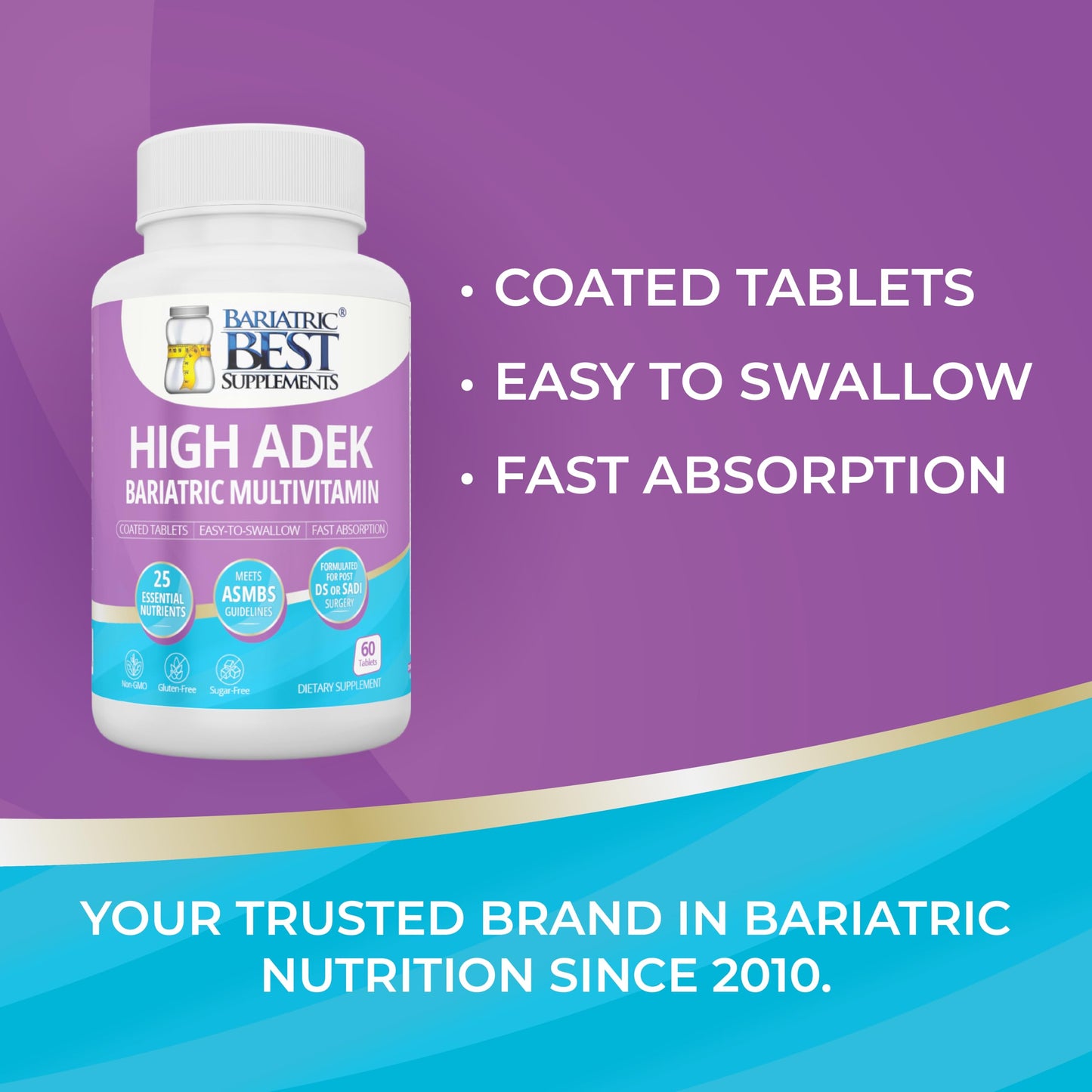 Bariatric Best Supplements High ADEK Bariatric Multivitamin, 60 Tablets