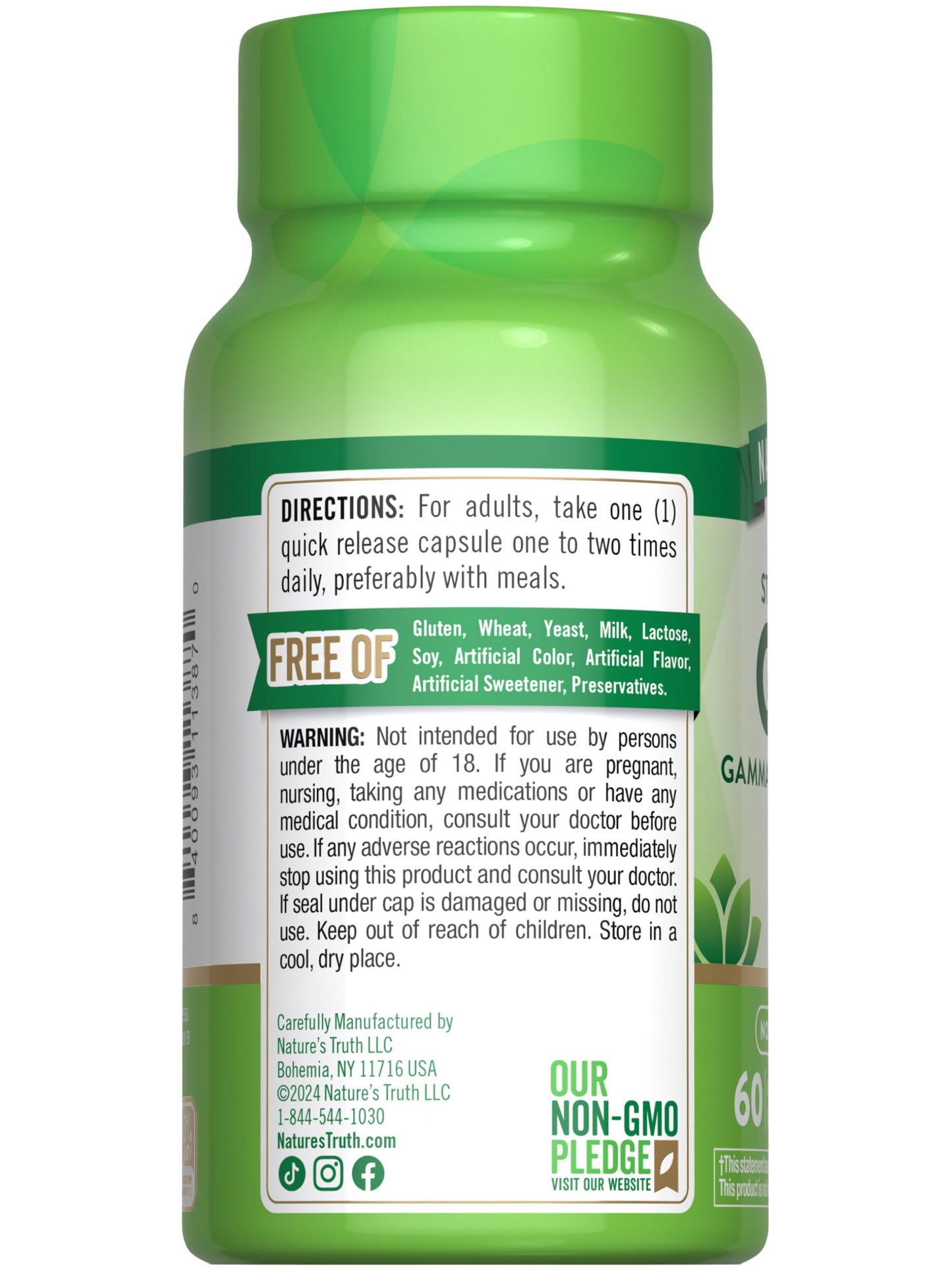 Nature's Truth GABA 750mg Capsules, 60 Count