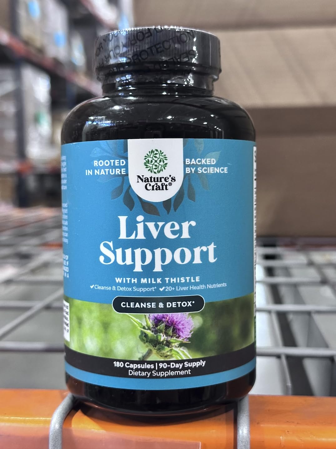 Natures Craft Liver Cleanse Capsules with Milk Thistle, Choline & Dandelion, 180 Capsules