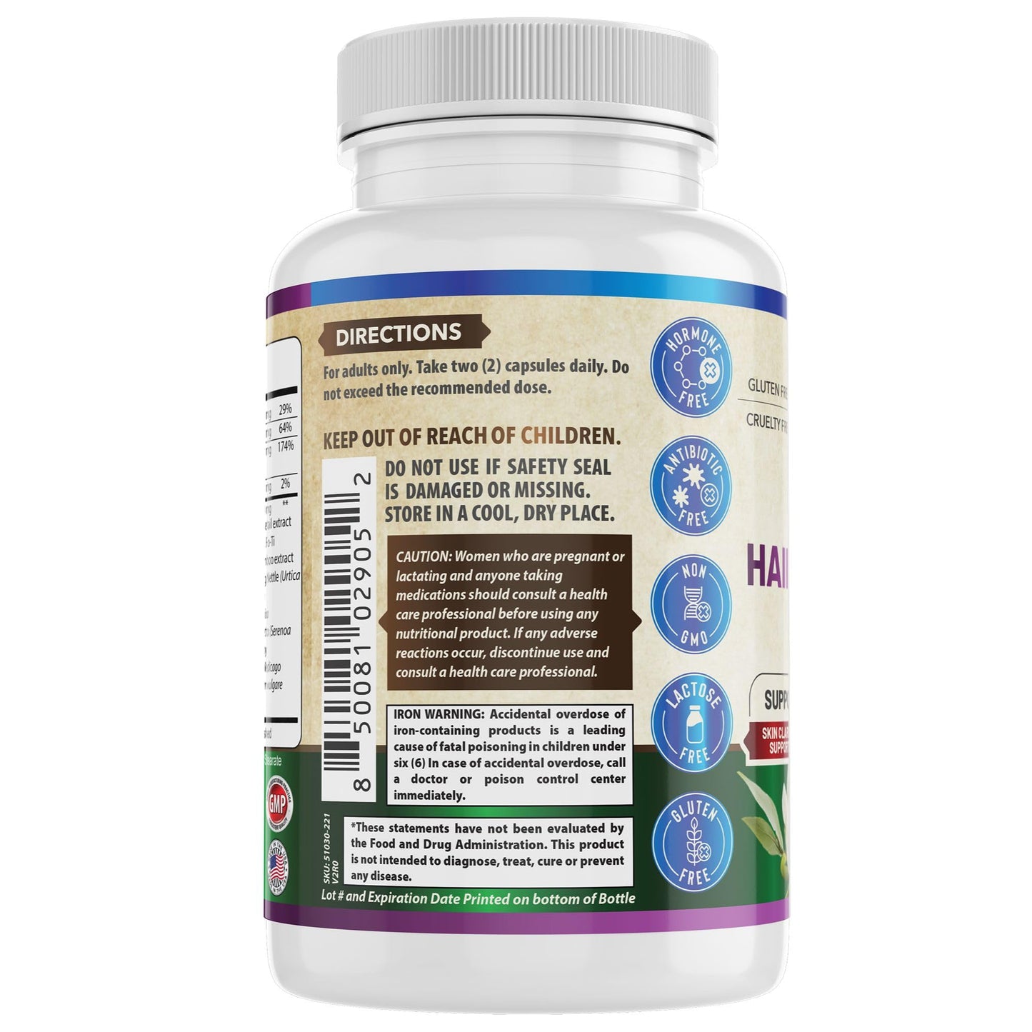 Whole World Wellness Healthy Hair Skin and Nails Biotin 5000mcg Capsule 60 Count
