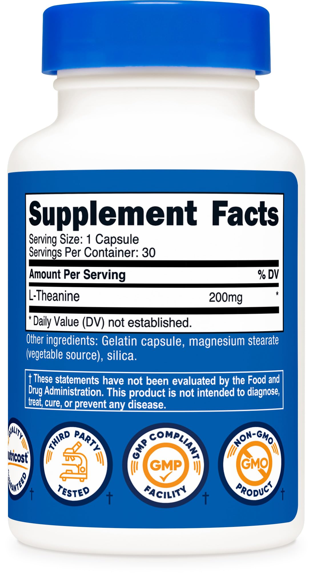 Nutricost L-Theanine 200mg Capsule, 30 Capsules