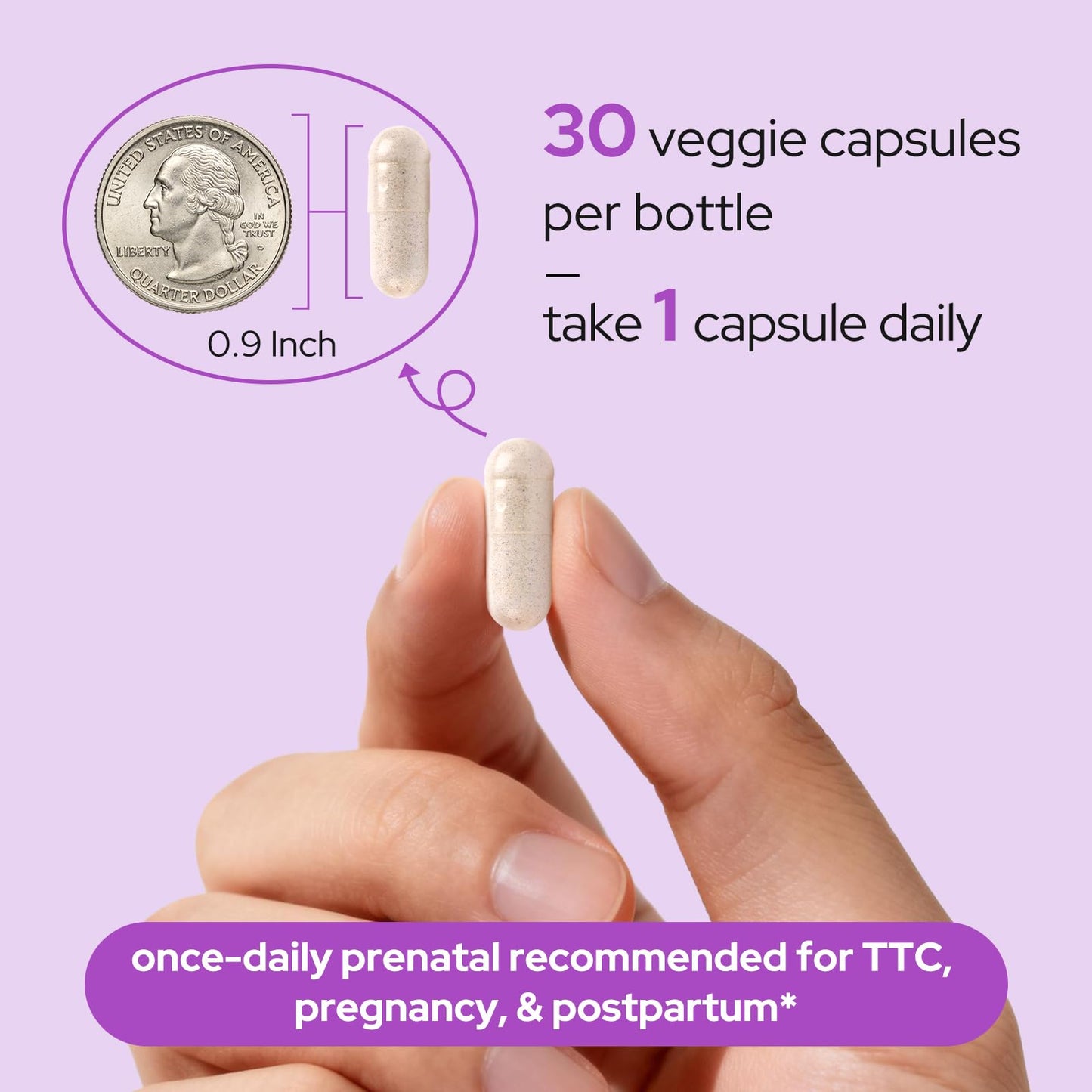 Premom Once Daily Prenatal Vitamins for Women Capsules 30 Count