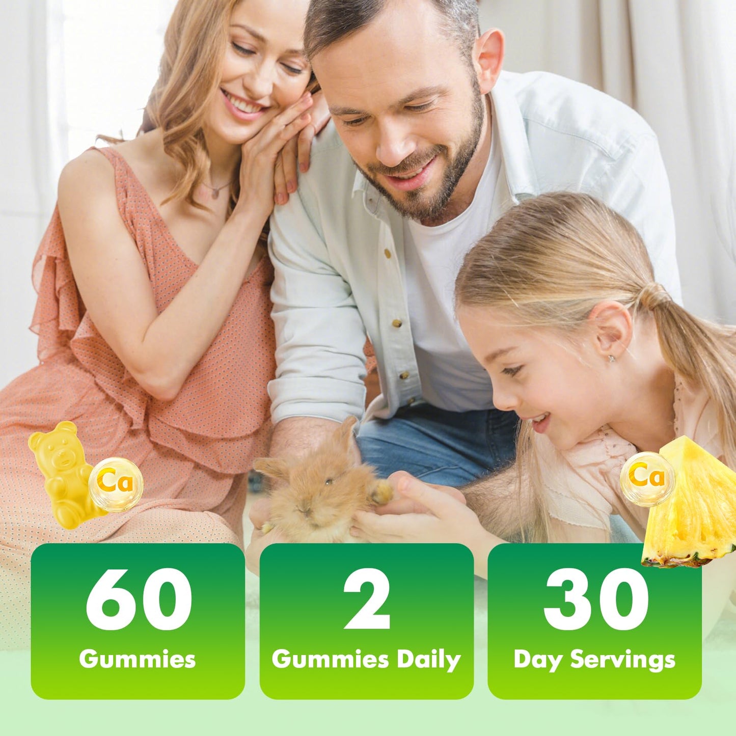 VCCHUYH Calcium Citrate Gummies 1200 mg 60 Count