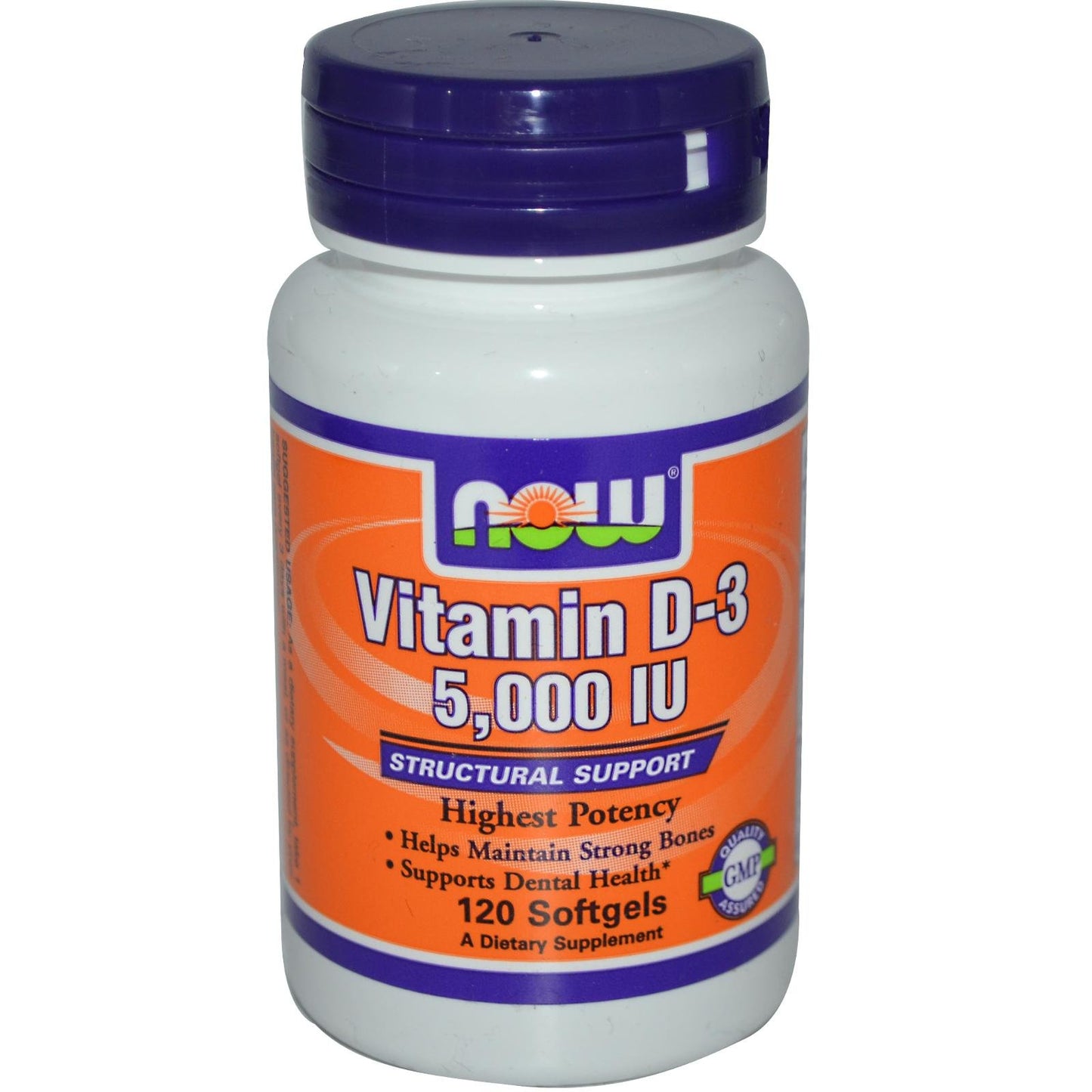 NOW Foods Vitamin D-3 5,000 IU Softgels 120