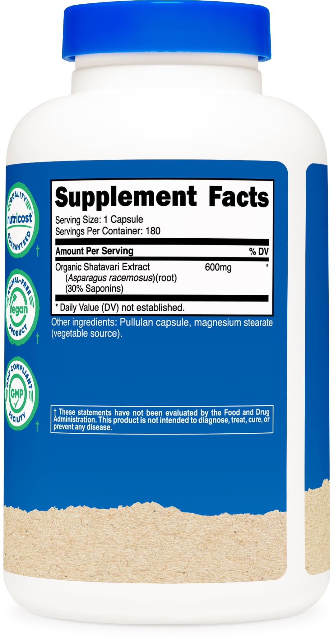 Nutricost Shatavari 600mg Capsules, 180 Count