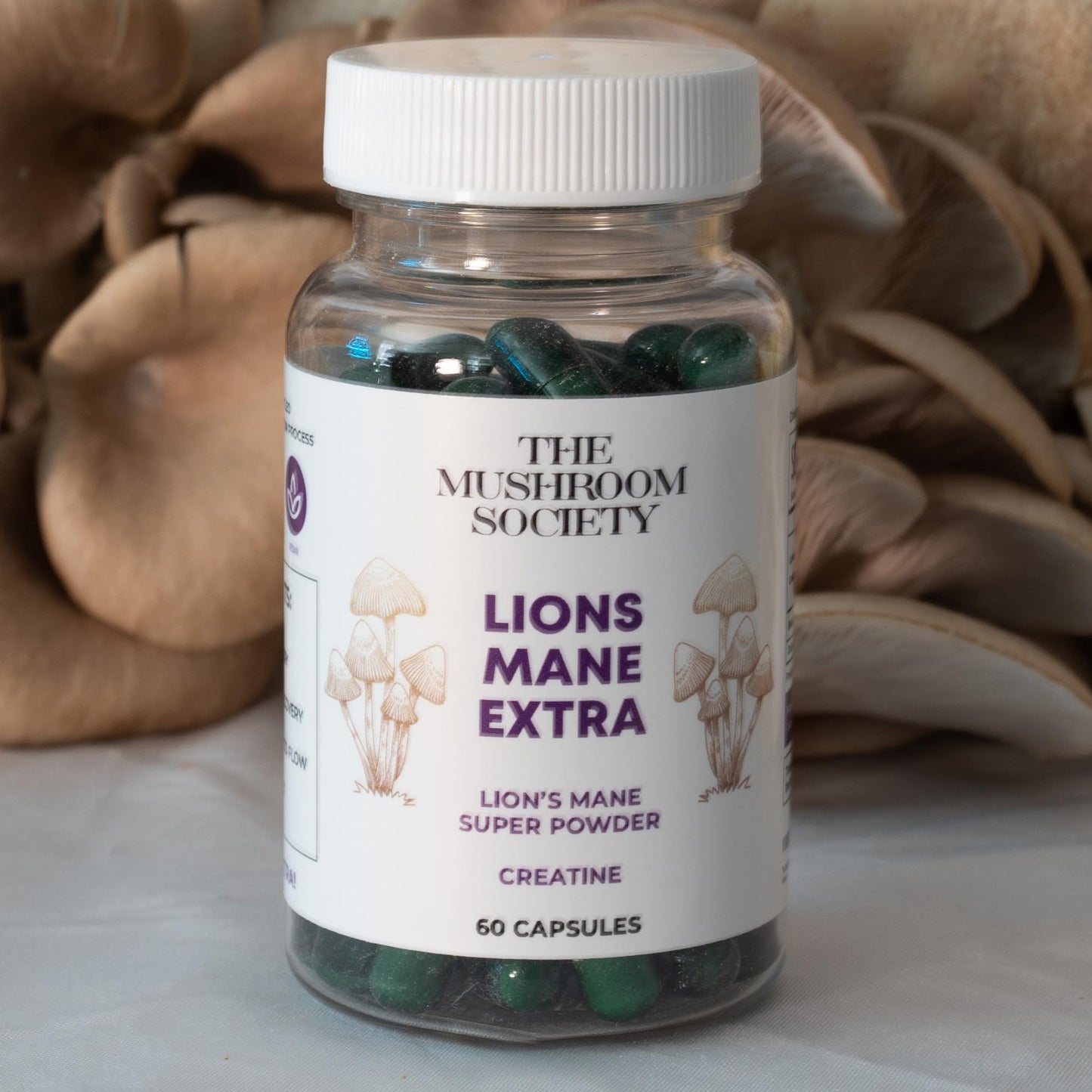 The Mushroom Society Lion’s Mane Extra Supplement Capsules 60