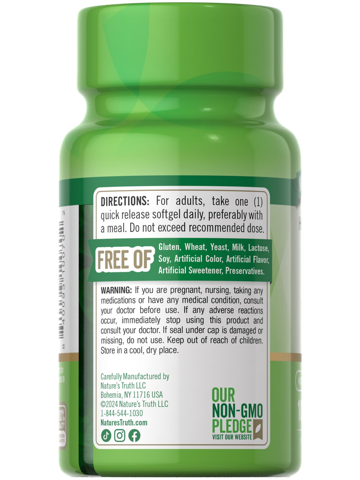 Nature's Truth D3 Vitamin 10,000 IU Softgel 100 Count