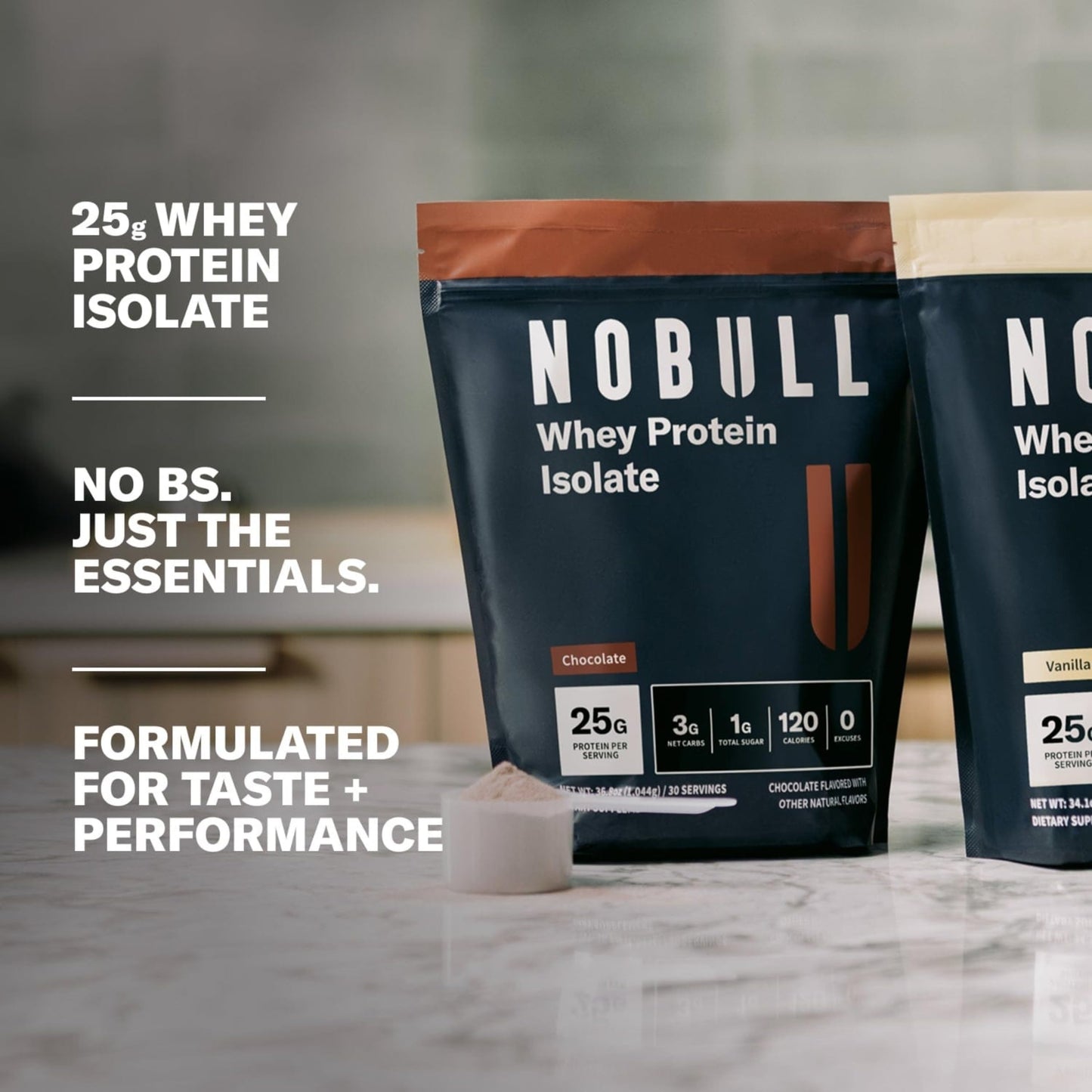 NOBULL Grass-Fed Whey Protein Isolate Powder, 36.8 Servings