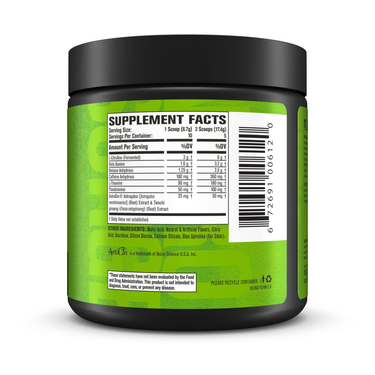 Jacked Factory NitroSurge Pre-Workout Supplement Powder, Blue Raspberry, 10 Servings