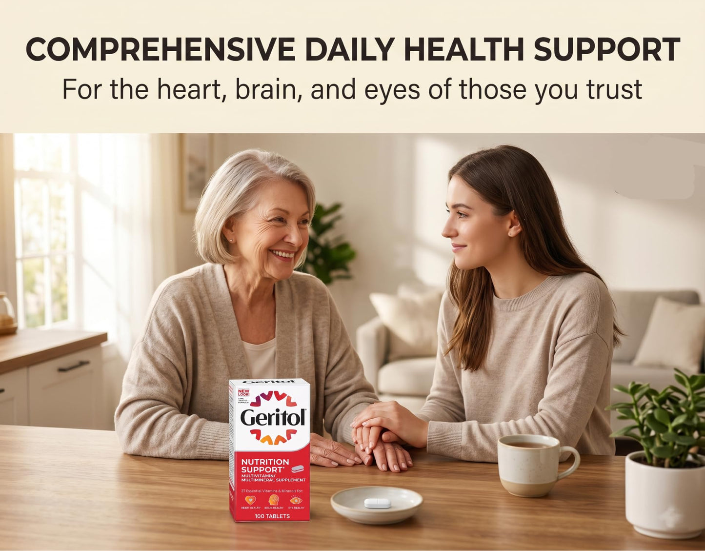 Geritol Multivitamin Nutritional Support Tablets, 100 Tablets