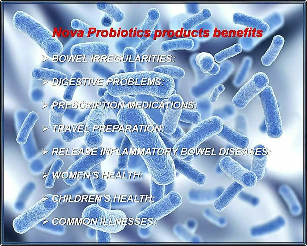 NOVA Probiotics Multi-Strain Ultra Strength Plus+ 100 Billion Probiotics per Capsule, 30 Capsules