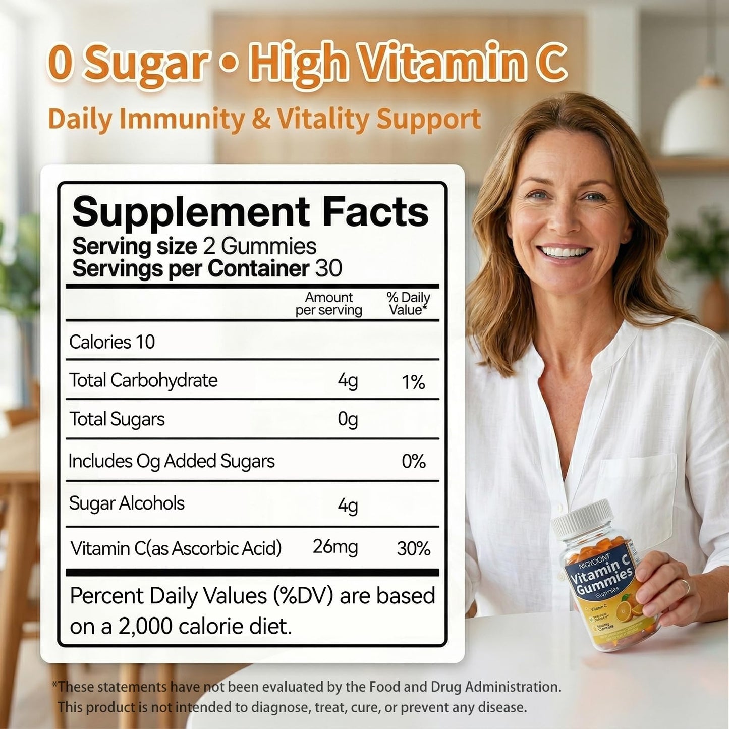 Oopeatol Vitamin C Gummies, 60 Count
