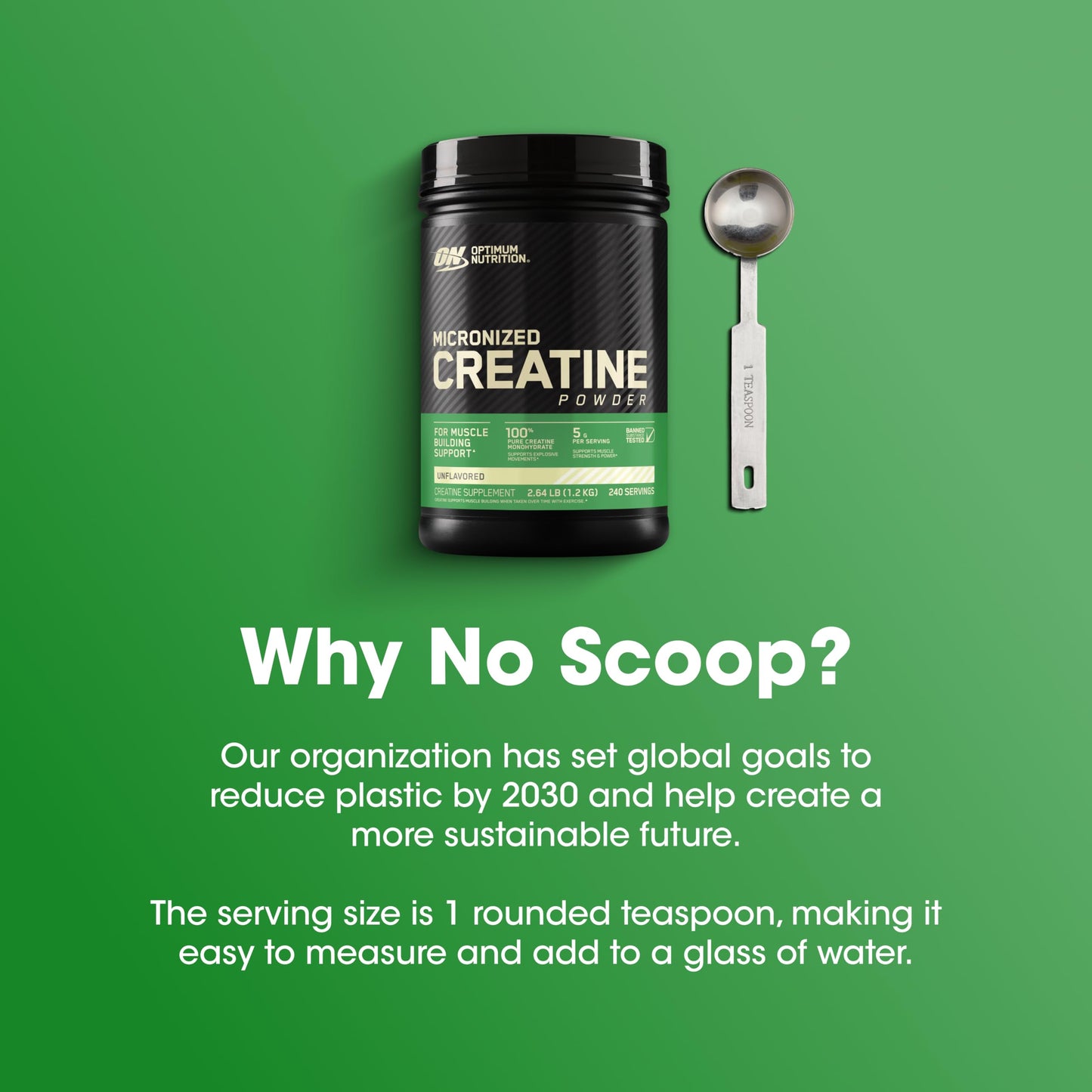Optimum Nutrition Micronized Creatine Monohydrate Powder, 240 Servings