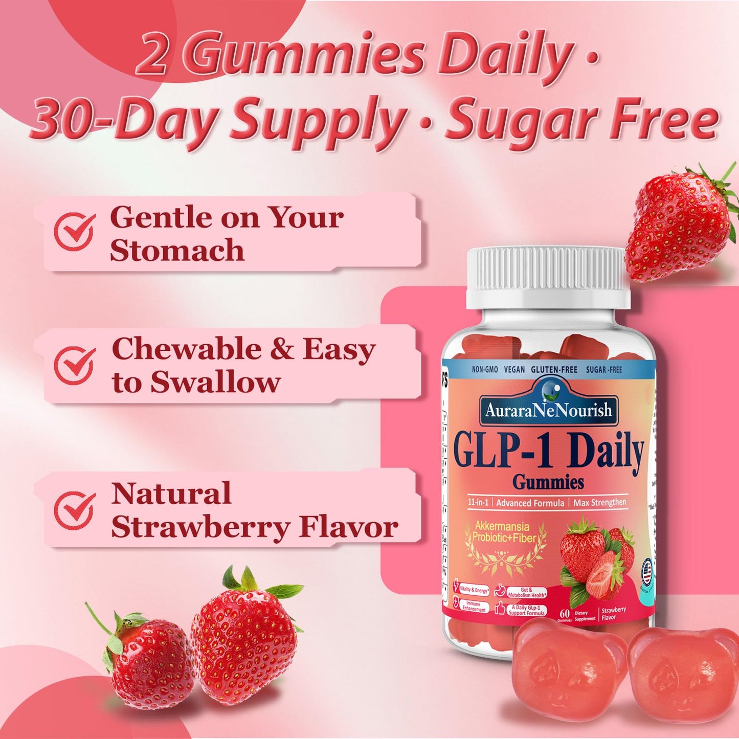 AuraraNeNourish Cutting Mix Drink Gummy 60 Count