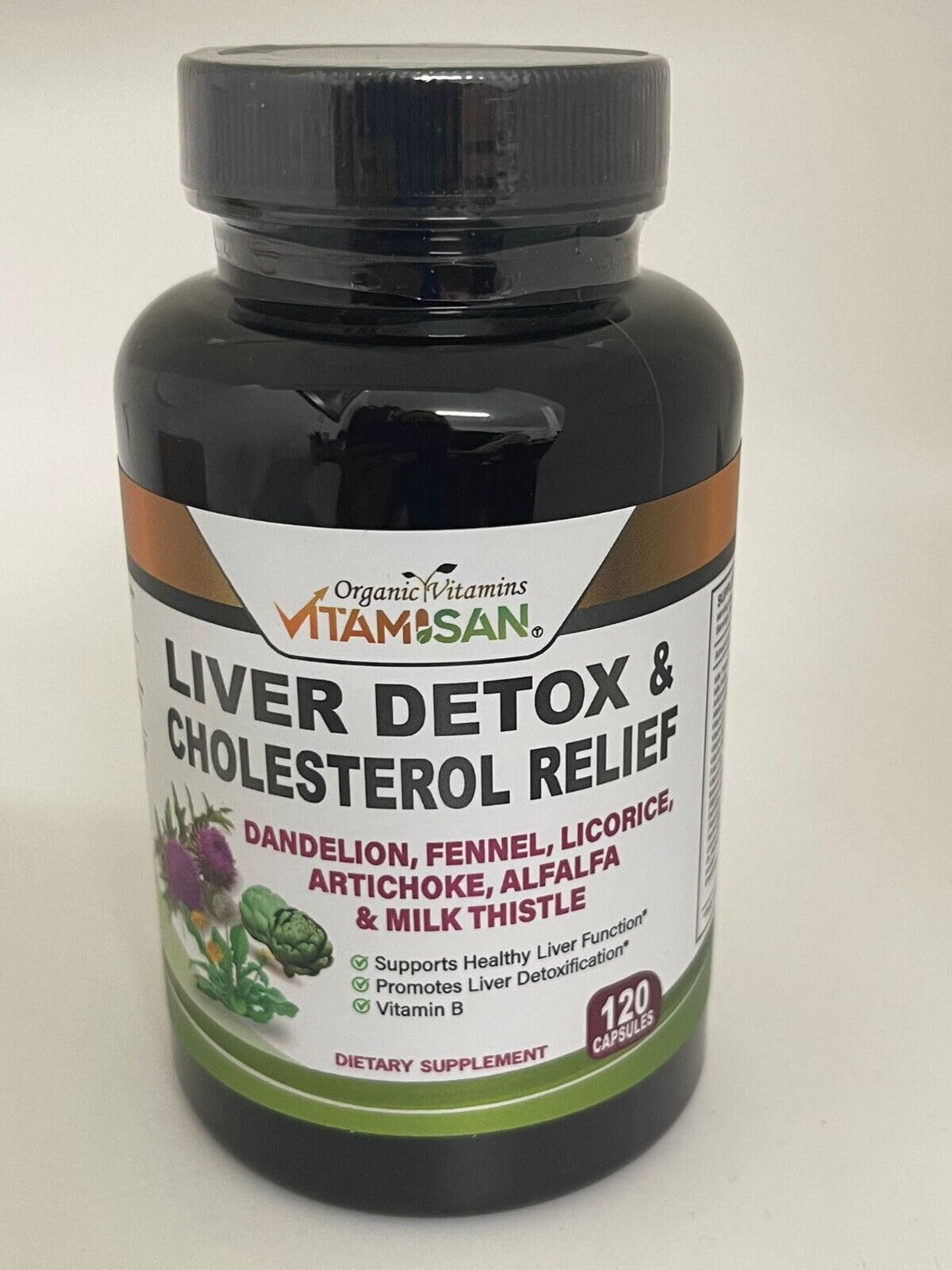 VIUS NATURAL Milk Thistle for Liver Detox and Regeneration - Supplement - 120 Capsules