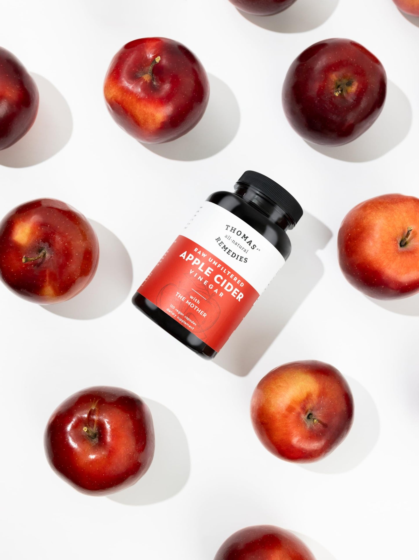 Thomas' all-natural Remedies Apple Cider Vinegar with the Mother, Raw & Unfiltered ACV Capsules, 120