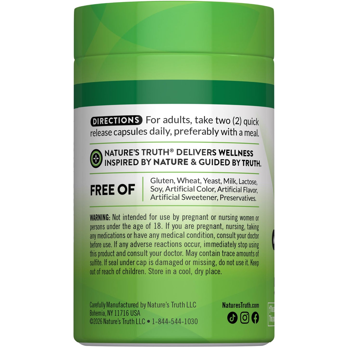 Nature's Truth Advanced NAD+ Complex Capsules, 50 Count